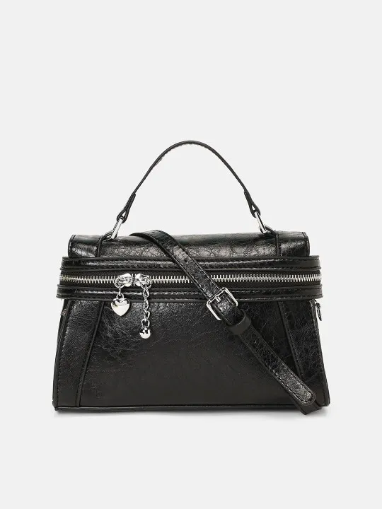 Black Textured Sling Bag — view 2