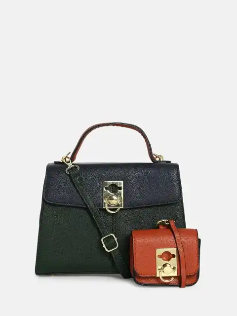 Blue Textured Shoulder Bag — view 2