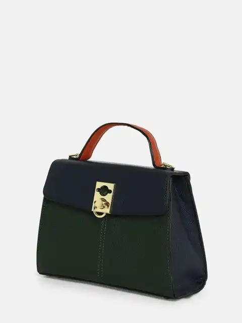 Blue Textured Shoulder Bag — view 4