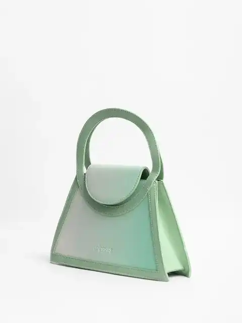 Green Textured Handheld Bag — view 4