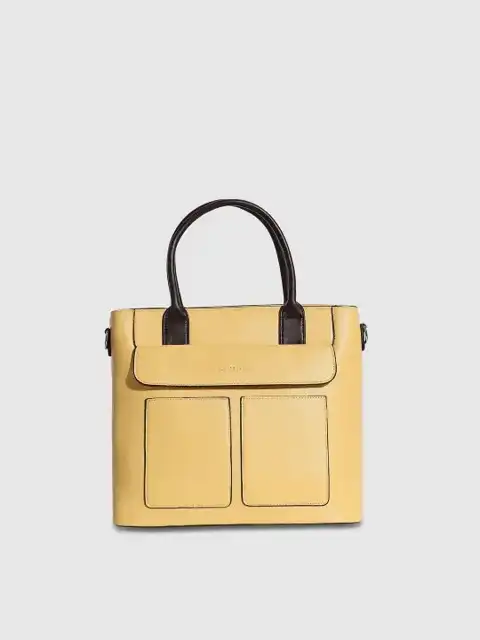 Yellow Textured Tote Bag — view 2