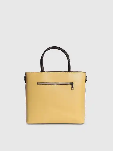 Yellow Textured Tote Bag — view 4