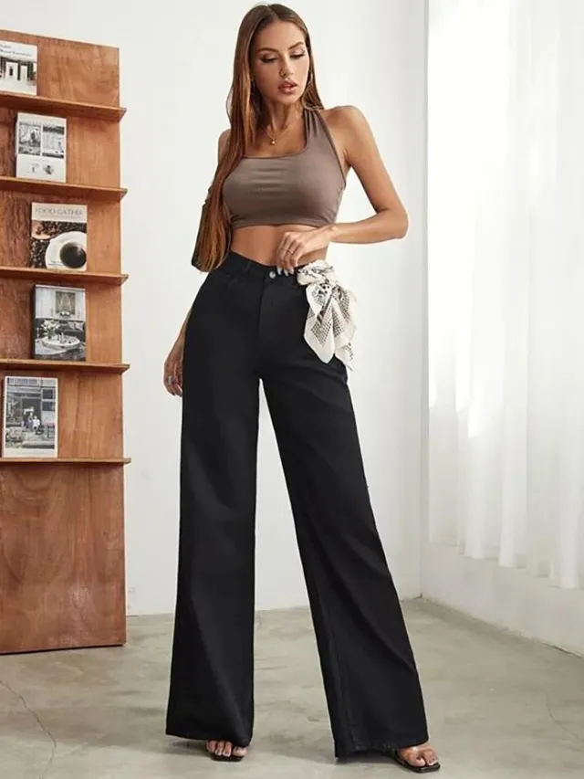 Black Straight Jeans — view 4