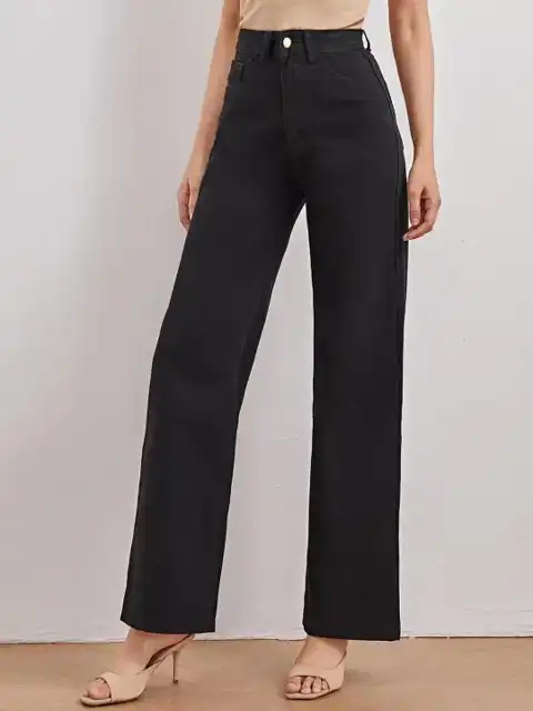 Black Straight Jeans — view 4
