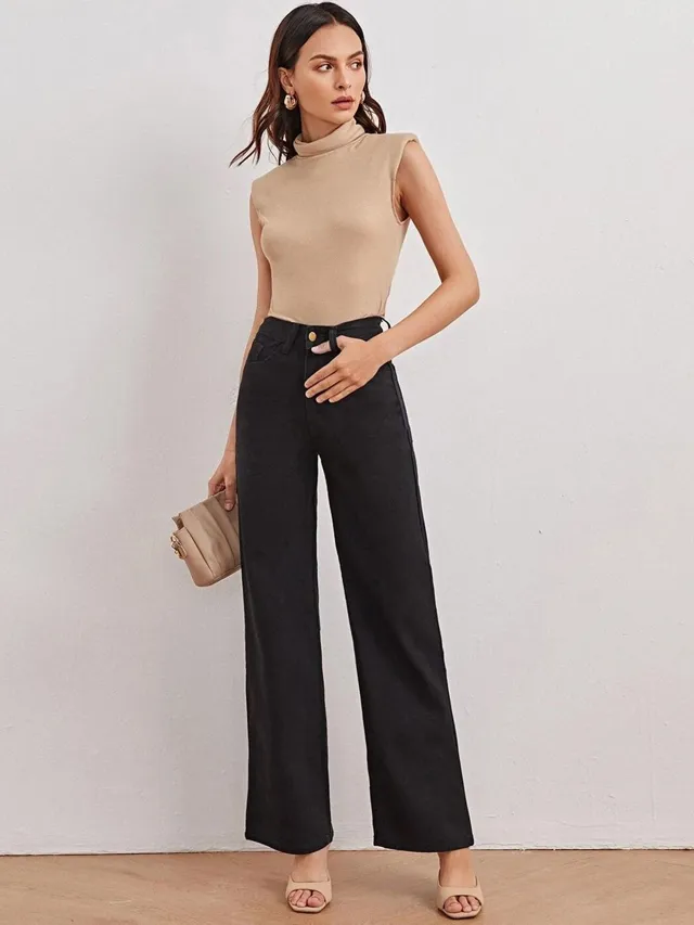 Black Straight Jeans — view 5