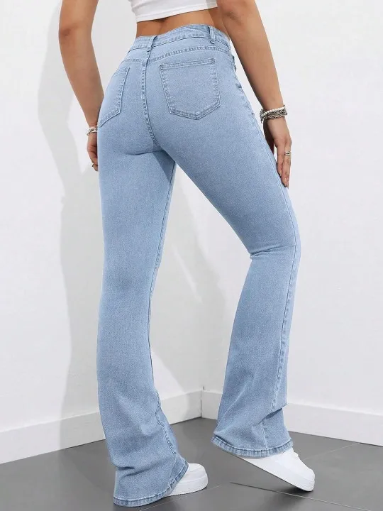 Purple Bootcut Jeans — view 4