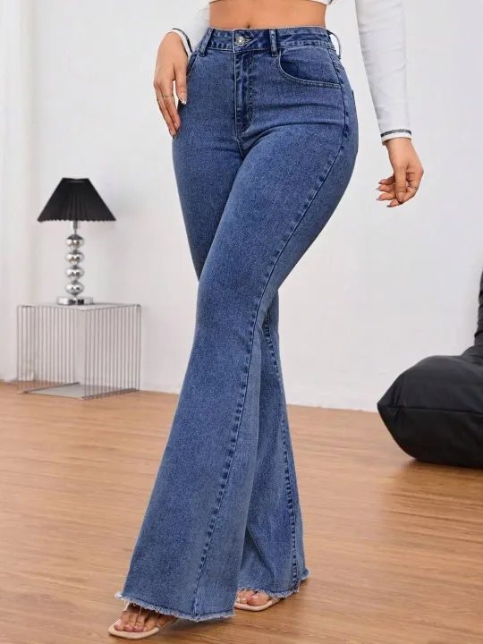 Blue Bootcut Jeans — view 1
