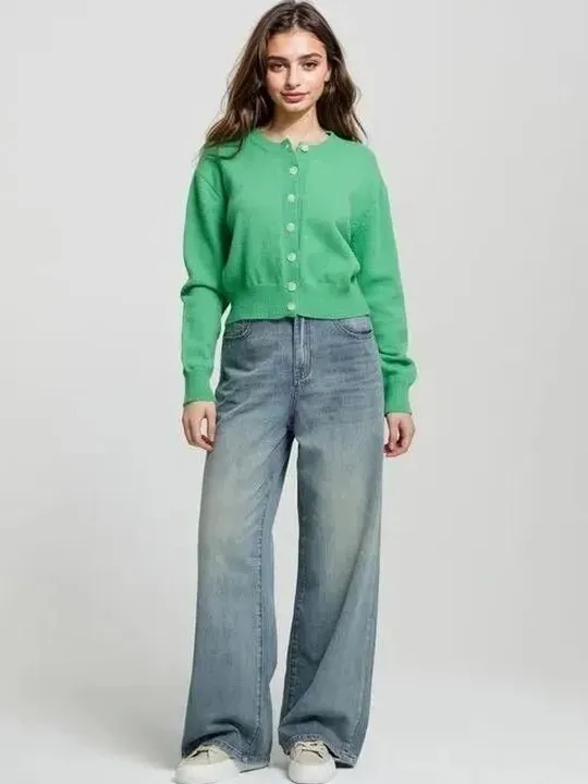 Green Regular Jeans — view 1