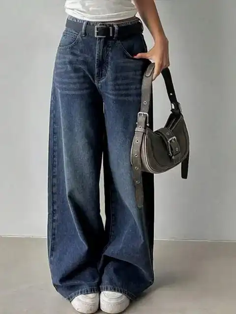 Black Wide Leg Jeans — view 2
