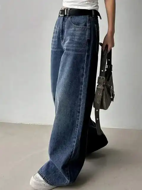 Black Wide Leg Jeans — view 3