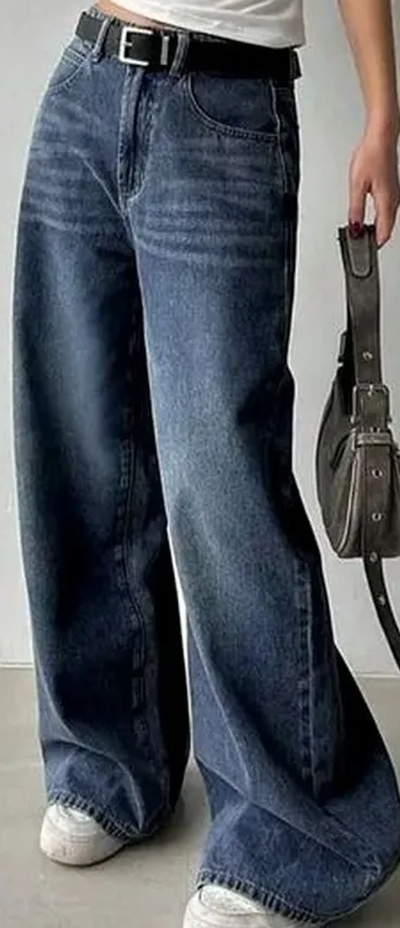Black Wide Leg Jeans — view 1