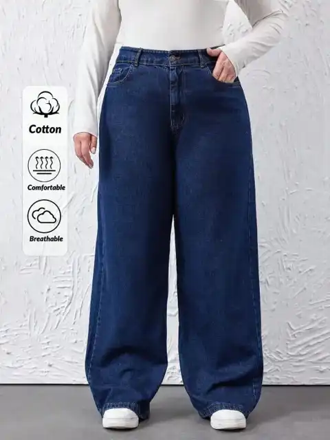Green Wide Leg Jeans — view 2