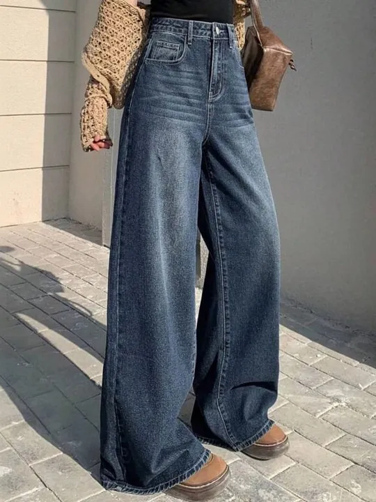 Green Wide Leg Jeans — view 3