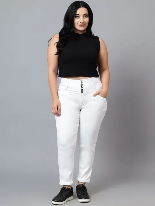 White Skinny Jeans — view 3
