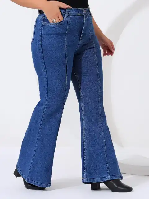 Blue Bootcut Jeans — view 2