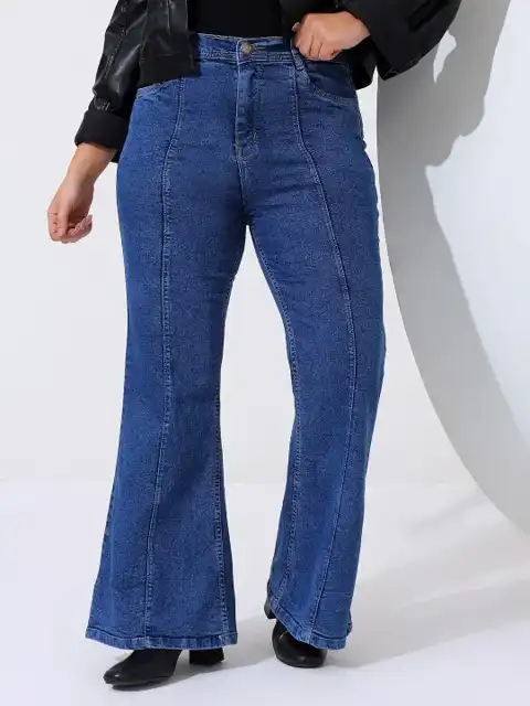 Blue Bootcut Jeans — view 3