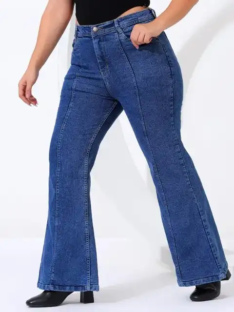 Blue Bootcut Jeans — view 4