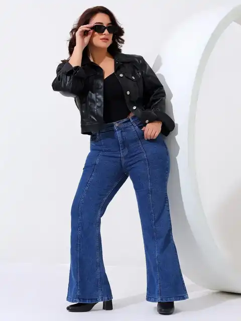 Blue Bootcut Jeans — view 5
