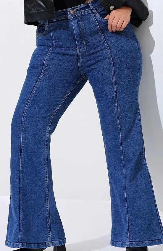 Blue Bootcut Jeans — view 1