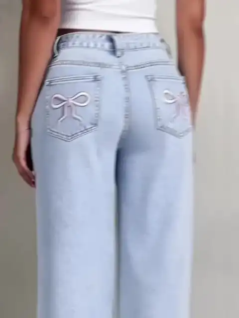 Beige Baggy Jeans — view 3