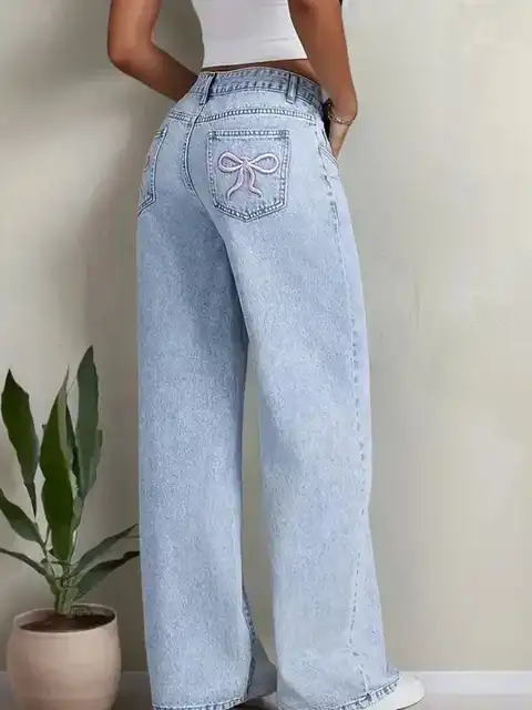 Beige Baggy Jeans — view 4