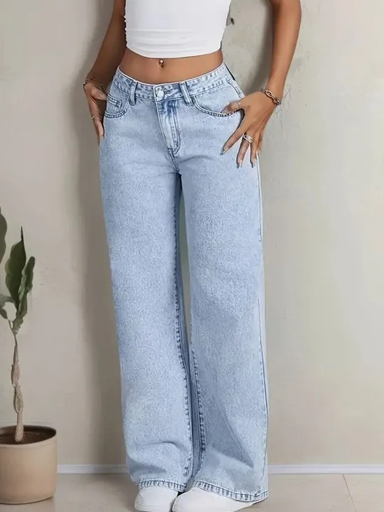 Beige Baggy Jeans — view 2
