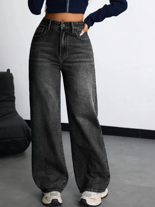 Black Regular Jeans — view 1