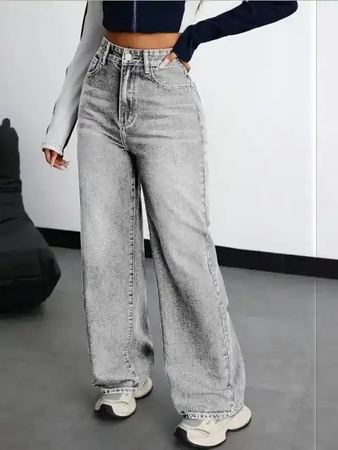 Grey Regular Jeans — view 2