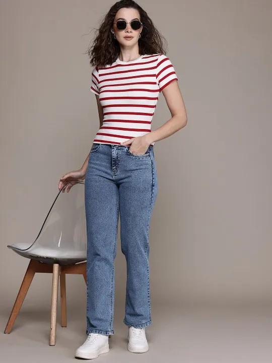 Blue Straight Jeans — view 3