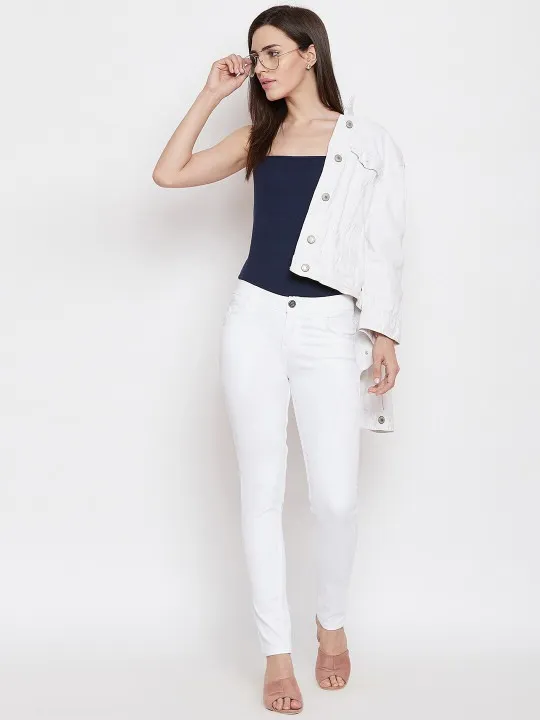 White Skinny Jeans — view 4