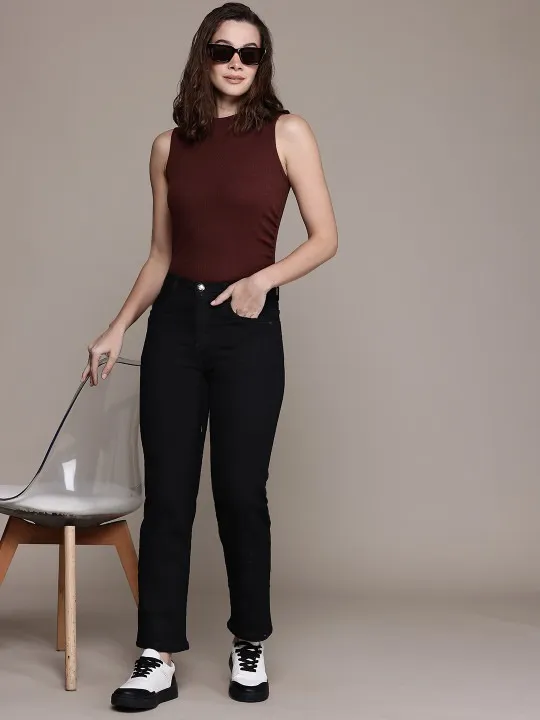 Black Straight Jeans — view 1