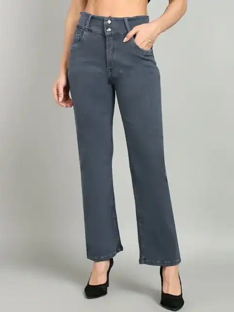 Grey Straight Jeans — view 1