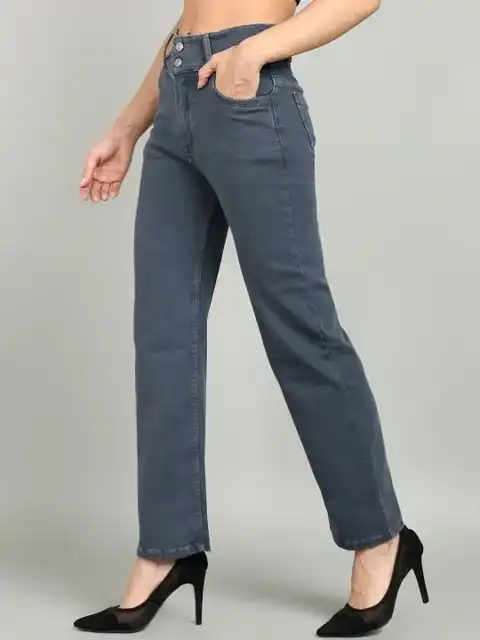 Grey Straight Jeans — view 2