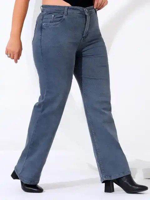 Green Straight Jeans — view 1