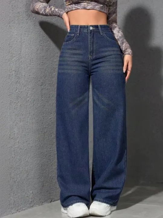Green Wide Leg Jeans — view 1