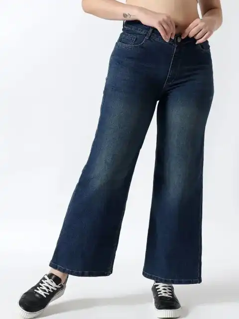 Green Wide Leg Jeans — view 2
