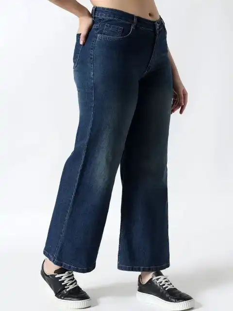 Green Wide Leg Jeans — view 3