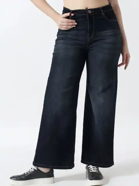 Black Wide Leg Jeans — view 1