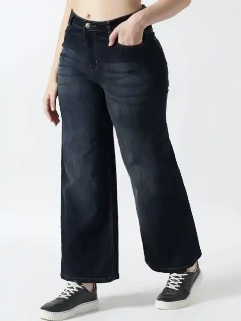 Black Wide Leg Jeans — view 2