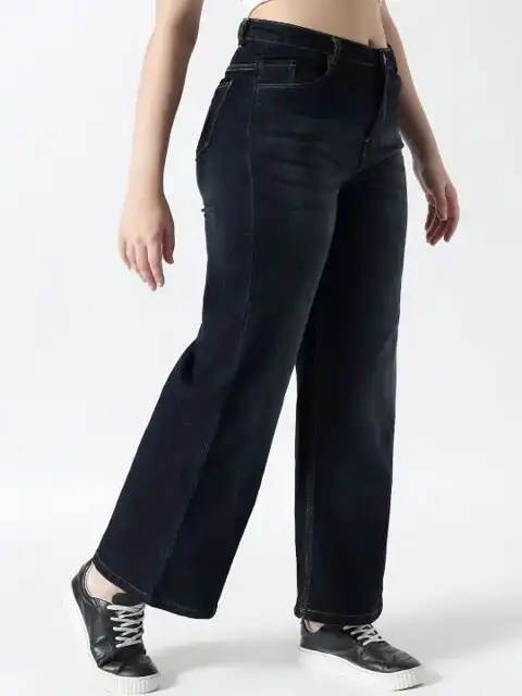Black Wide Leg Jeans — view 3