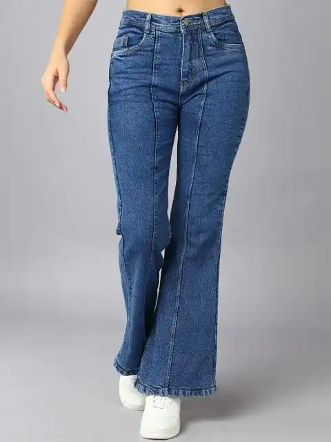 Green Wide Leg Jeans — view 1