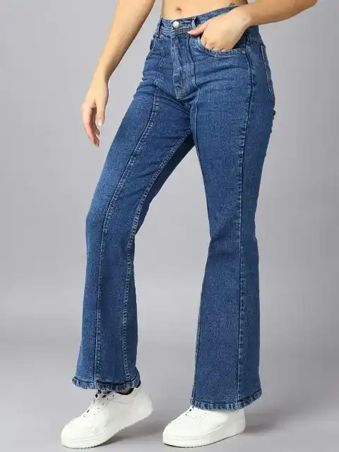 Green Wide Leg Jeans — view 2