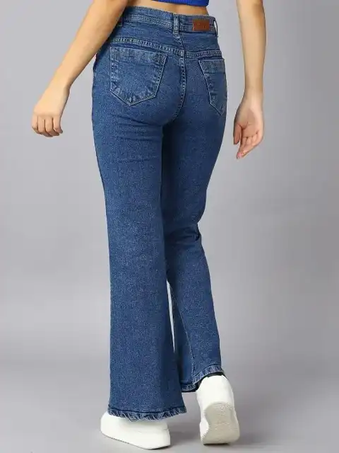 Green Wide Leg Jeans — view 3